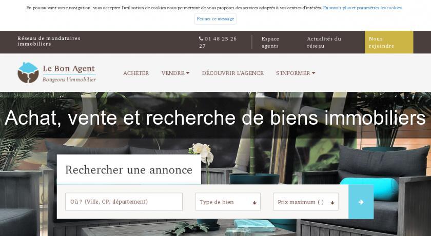 Achat, vente et recherche de biens immobiliers Achat, vente et recherche de biens immobiliers