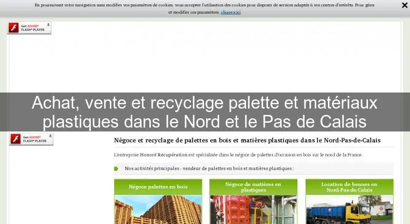 Achat, vente et recyclage palette et matériaux plastiques dans le Nord et le Pas de Calais