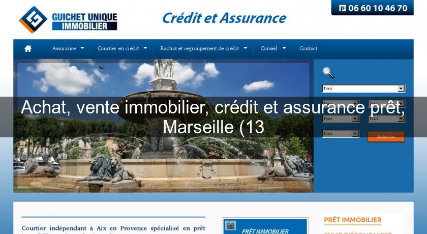 Achat, vente immobilier, crédit et assurance prêt, Marseille (13