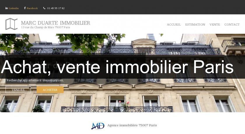 Achat, vente immobilier Paris Achat, vente immobilier Paris