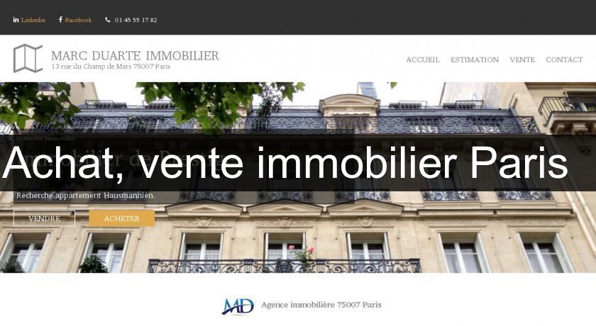 Achat, vente immobilier Paris  