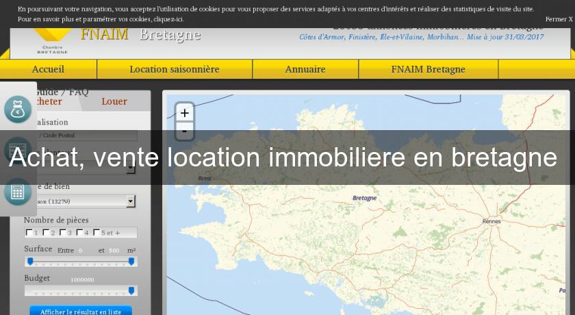 Achat, vente location immobiliere en bretagne 