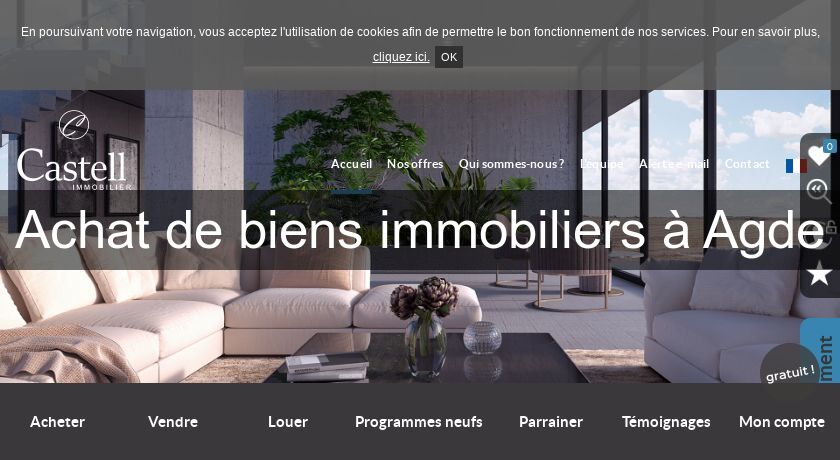 Achat de biens immobiliers à Agde Achat de biens immobiliers à Agde