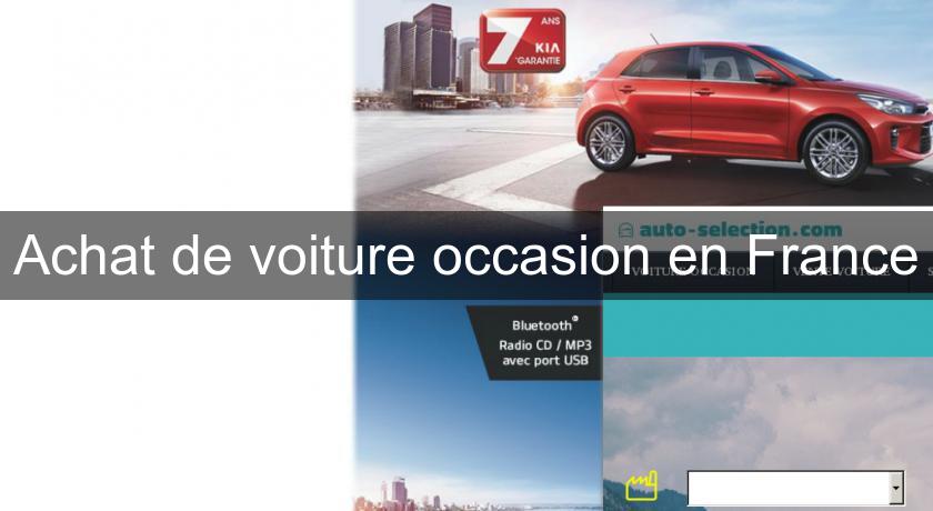 Achat de voiture occasion en France