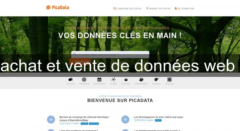 achat et vente de données web 