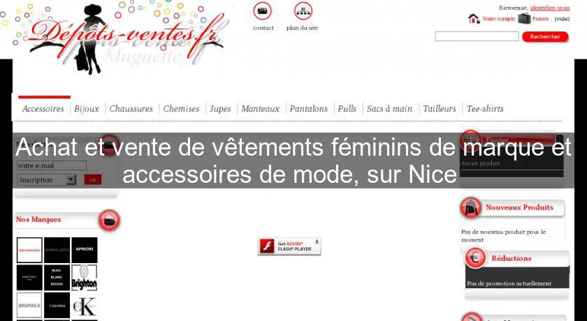 Achat et vente de vêtements féminins de marque et accessoires de mode, sur Nice 