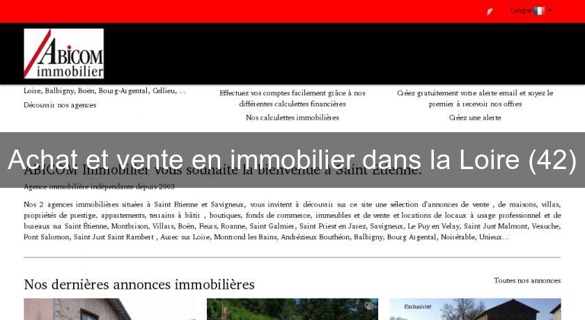 Achat et vente en immobilier dans la Loire (42)