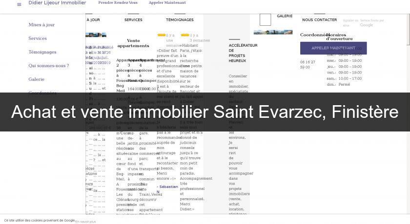 Achat et vente immobilier Saint Evarzec, Finistère