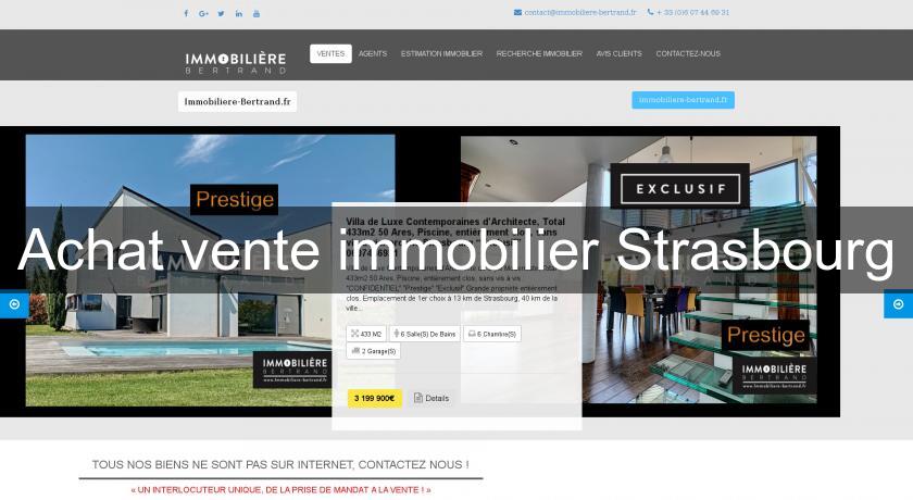 Achat vente immobilier Strasbourg