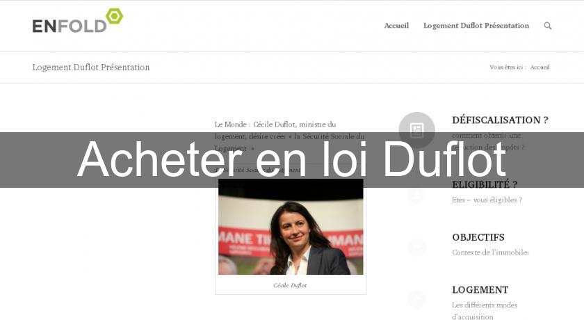 Acheter en loi Duflot Acheter en loi Duflot
