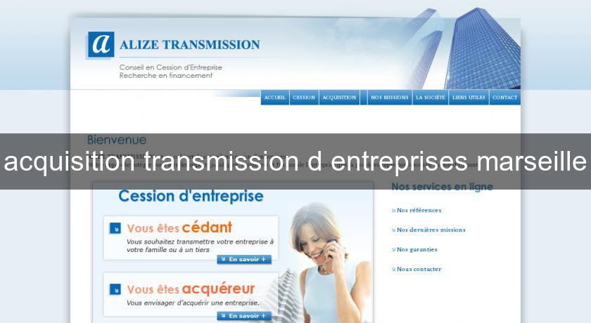 acquisition transmission d'entreprises marseille