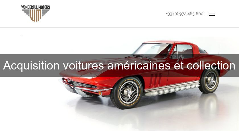 Acquisition voitures américaines et collection