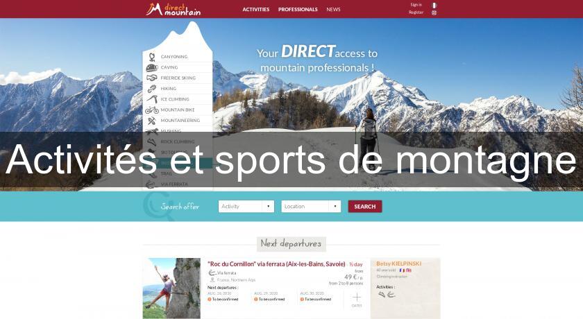 Activités et sports de montagne Activités et sports de montagne