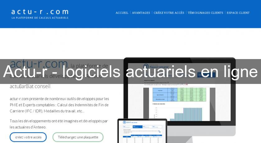 Actu-r - logiciels actuariels en ligne Actu-r - logiciels actuariels en ligne