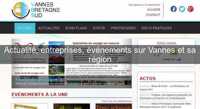 Actualité, entreprises, événements sur Vannes et sa région