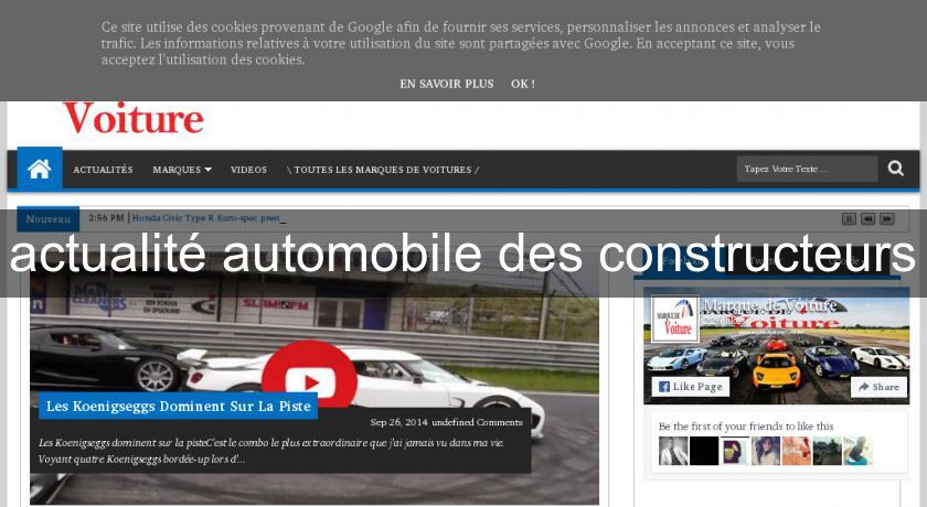 actualité automobile des constructeurs