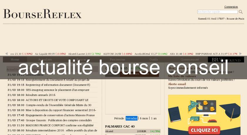 actualité bourse conseil