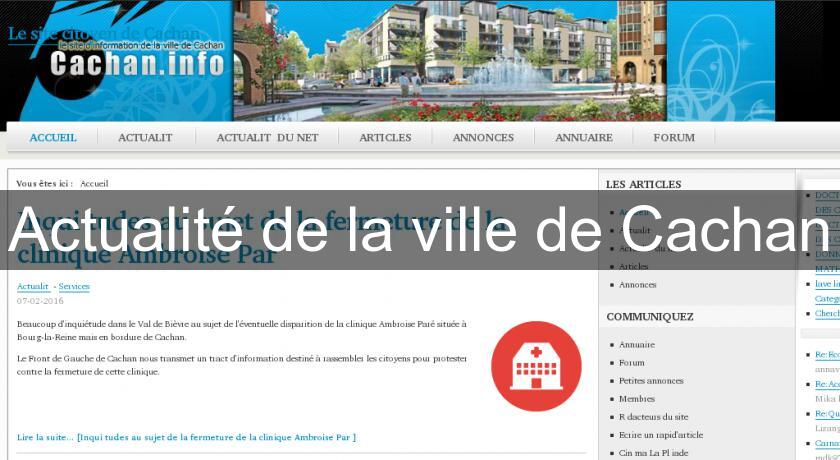 Actualité de la ville de Cachan Actualité de la ville de Cachan