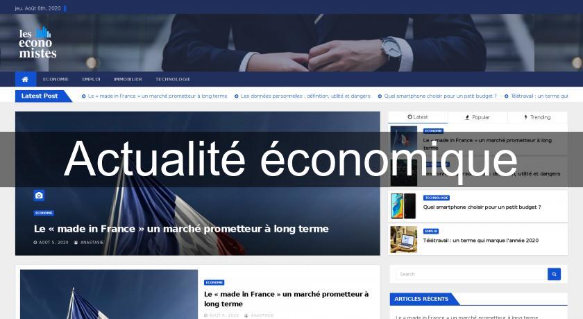 Actualité économique Actualité économique
