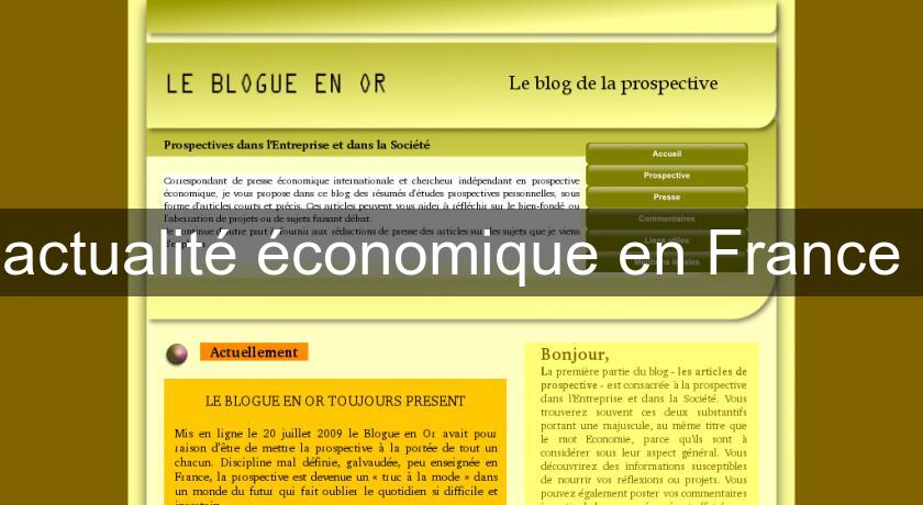 actualité économique en France 