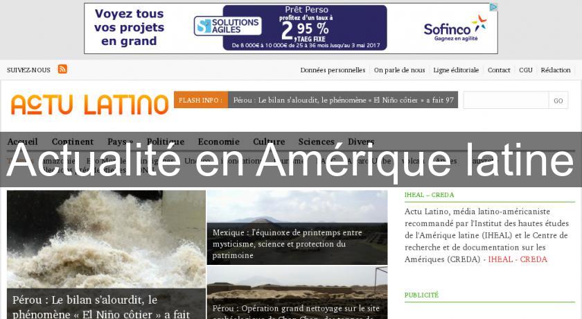 Actualité en Amérique latine Actualité en Amérique latine