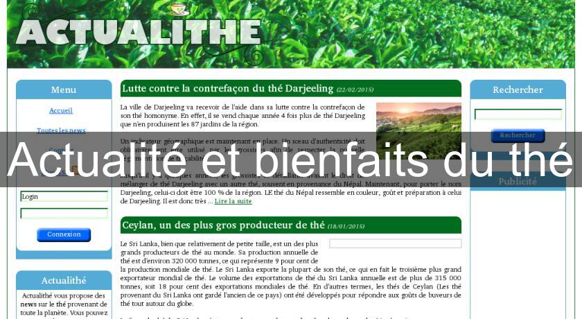Actualité et bienfaits du thé Actualité et bienfaits du thé