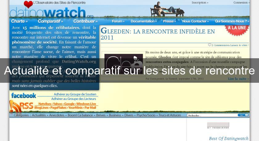 Actualité et comparatif sur les sites de rencontre