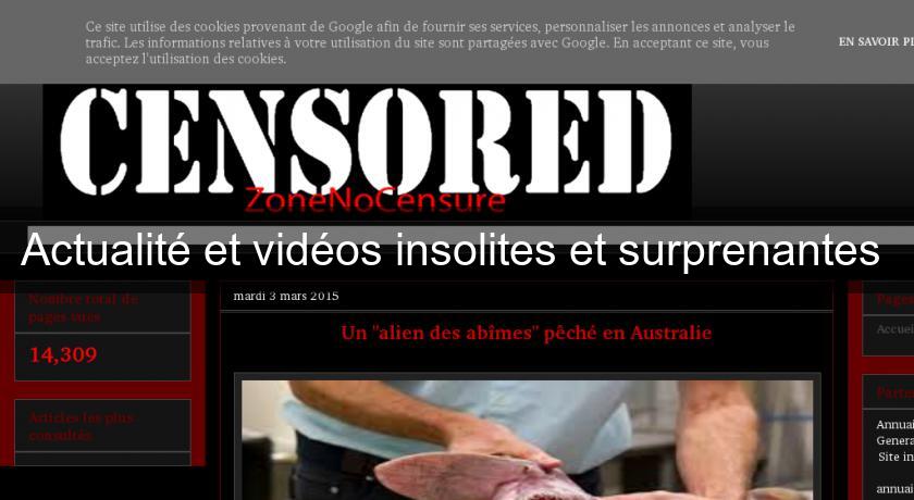Actualité et vidéos insolites et surprenantes Actualité et vidéos insolites et surprenantes