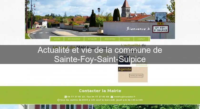 Actualité et vie de la commune de Sainte-Foy-Saint-Sulpice