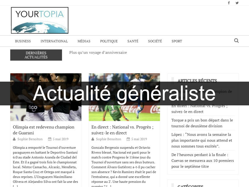 Actualité généraliste Actualité généraliste