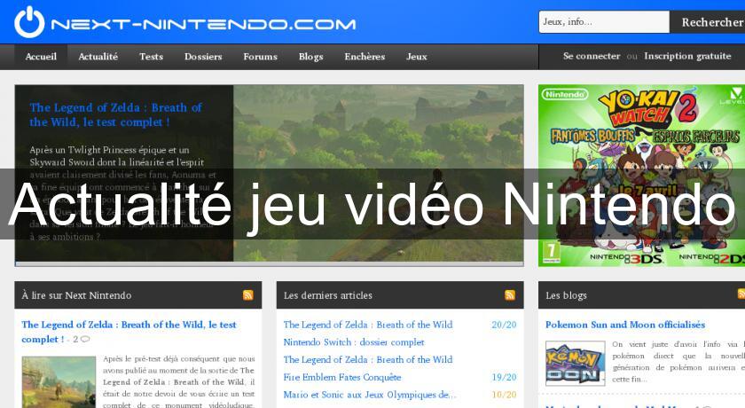 Actualité jeu vidéo Nintendo