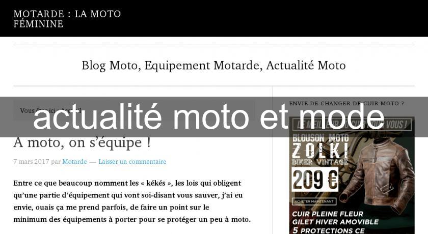 actualité moto et mode 