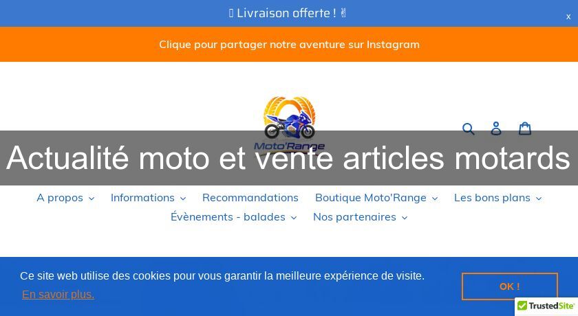 Actualité moto et vente articles motards