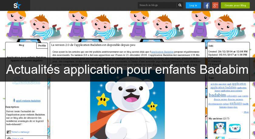 Actualités application pour enfants Badabim