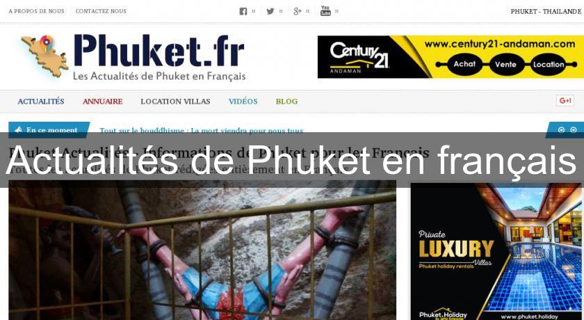 Actualités de Phuket en français Actualités de Phuket en français