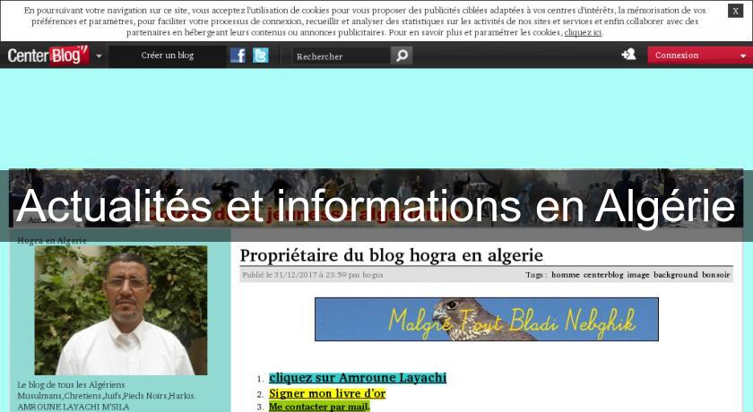 Actualités et informations en Algérie Actualités et informations en Algérie