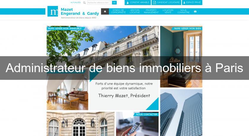 Administrateur de biens immobiliers à Paris