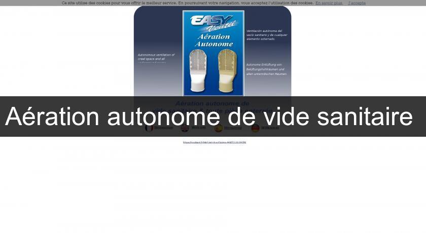 Aération autonome de vide sanitaire Aération autonome de vide sanitaire