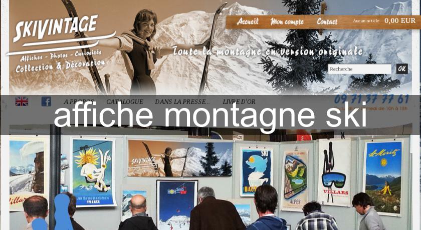 affiche montagne ski