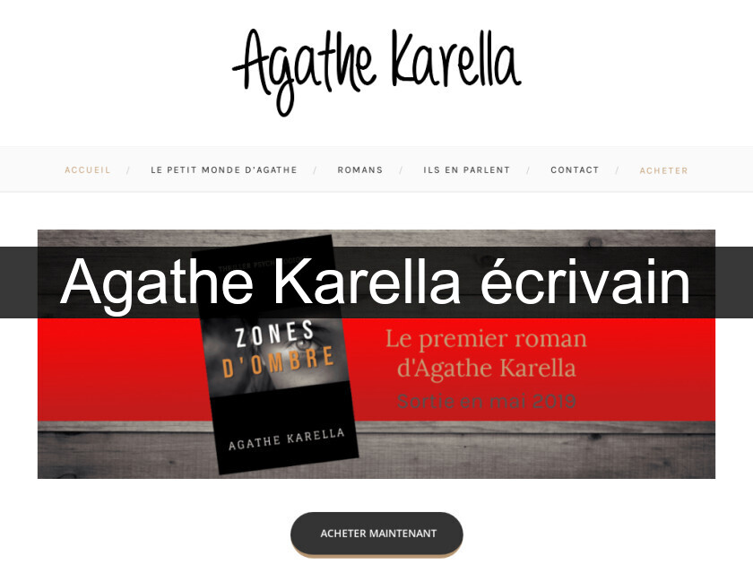 Agathe Karella écrivain Agathe Karella écrivain