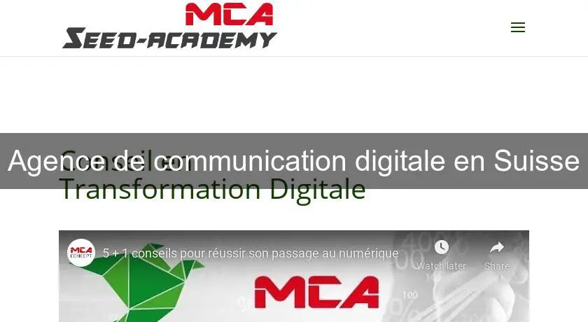 Agence de communication digitale en Suisse