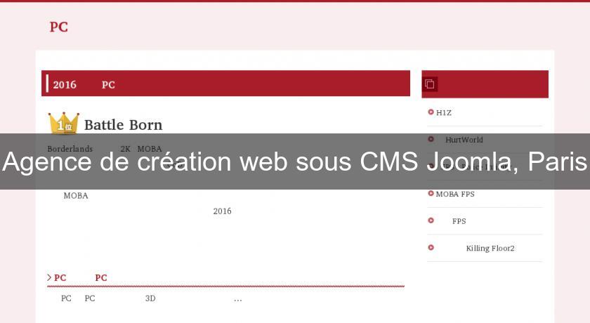 Agence de création web sous CMS Joomla, Paris