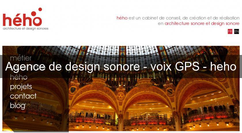 Agence de design sonore - voix GPS - heho Agence de design sonore - voix GPS - heho