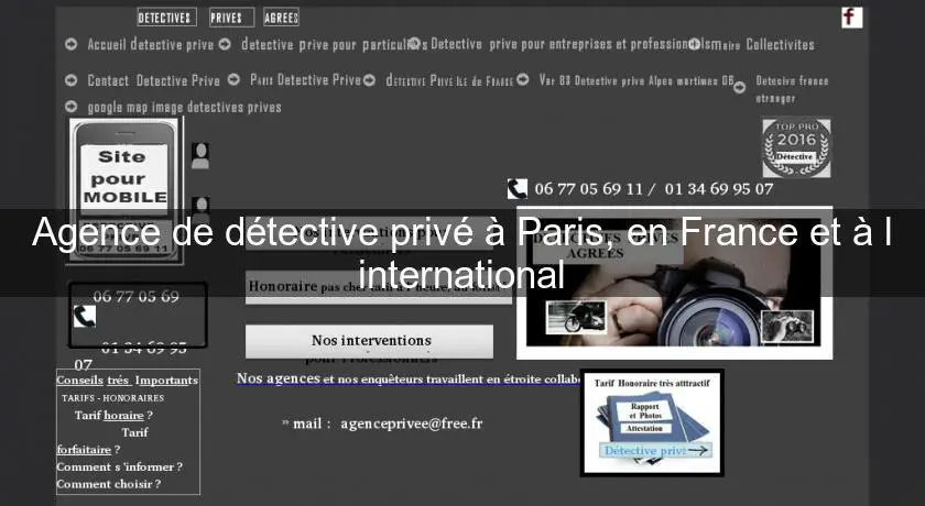 Agence de détective privé à Paris, en France et à l'international