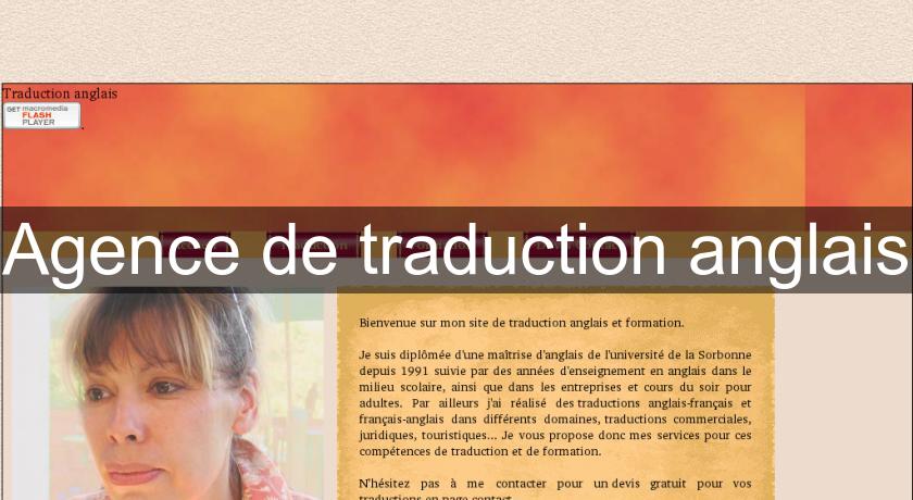 Agence de traduction anglais Agence de traduction anglais