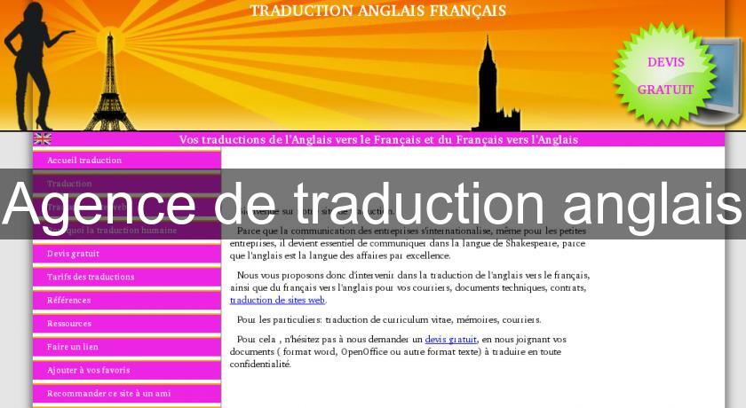 Agence de traduction anglais