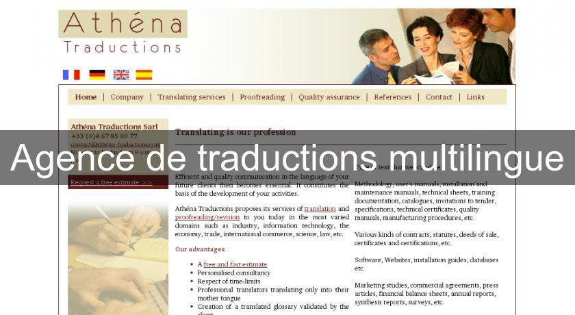 Agence de traductions multilingue Agence de traductions multilingue