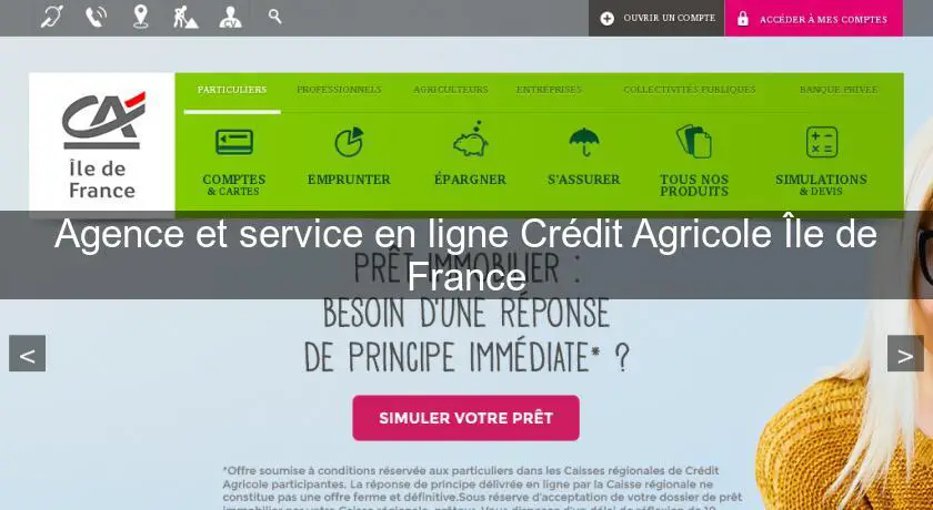 Agence et service en ligne Crédit Agricole Île de France