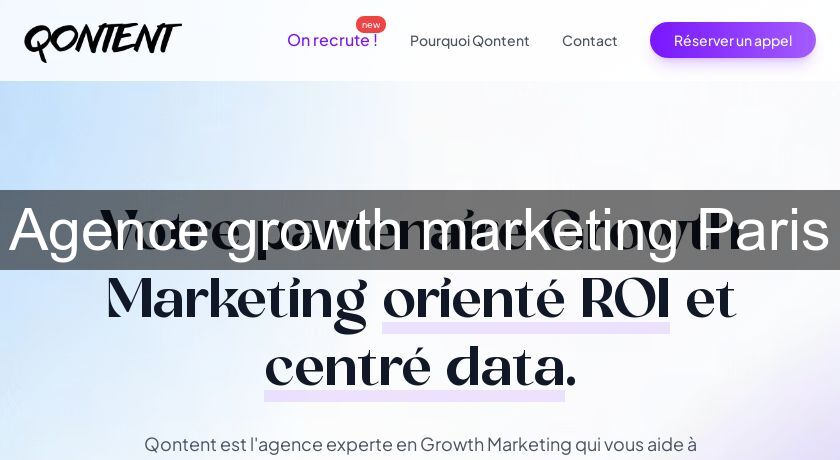 Agence growth marketing Paris Agence growth marketing Paris