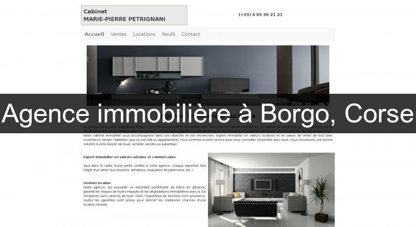 Agence immobilière à Borgo, Corse